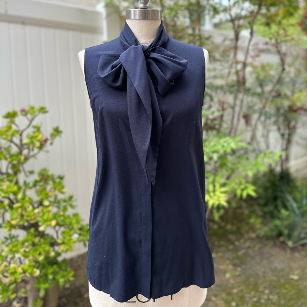 Tory Burch sleeveless bow blouse